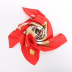 Hermès Carré 90 "Couvee d'Hermes" Silk handkerchief in Red