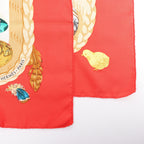Hermès Carré 90 "Couvee d'Hermes" Silk handkerchief in Red