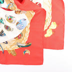 Hermès Carré 90 "Couvee d'Hermes" Silk handkerchief in Red