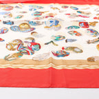 Hermès Carré 90 "Couvee d'Hermes" Silk handkerchief in Red