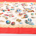 Hermès Carré 90 "Couvee d'Hermes" Silk handkerchief in Red