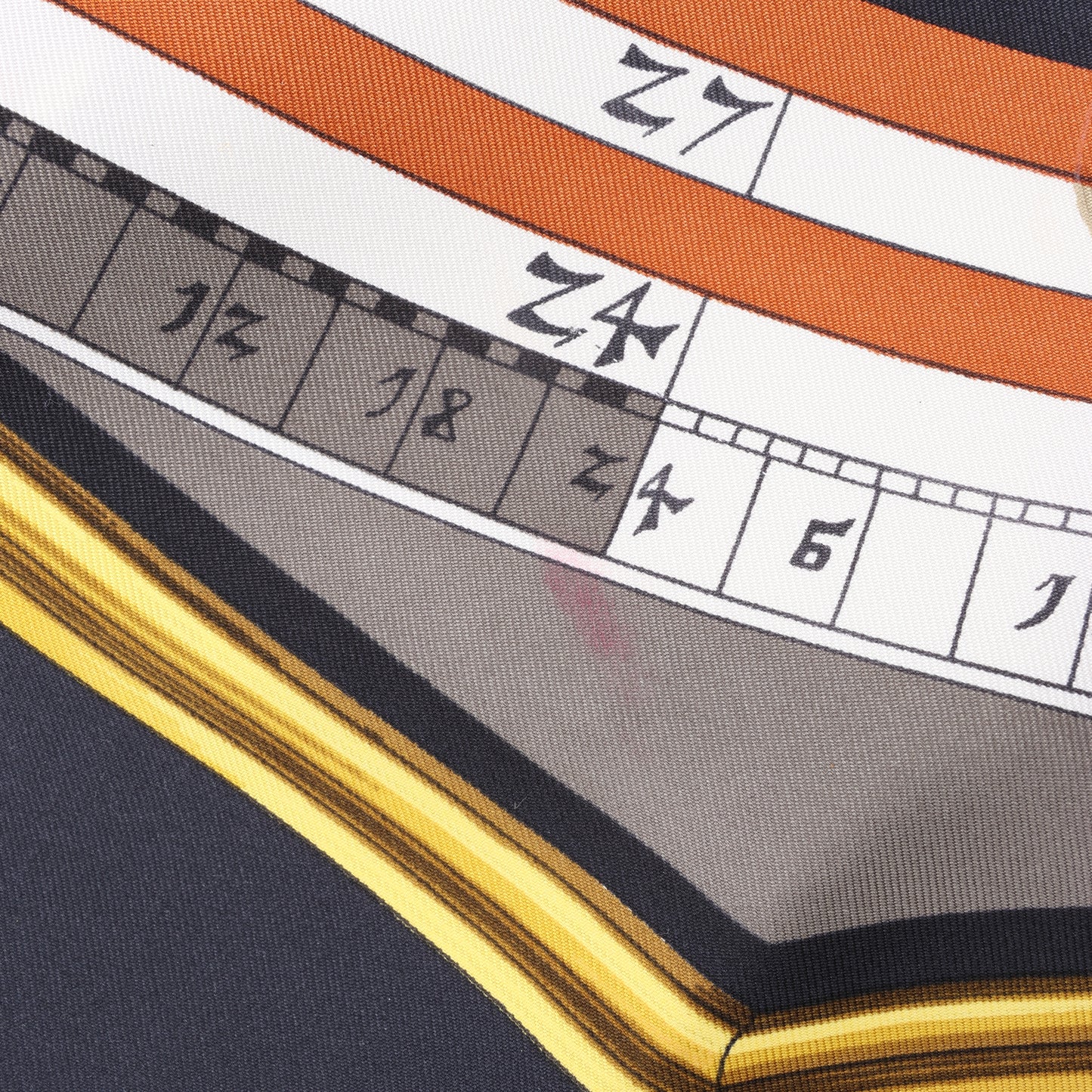 Hermès Carré 90 " DIES ET HORE" Silk handkerchief in Black