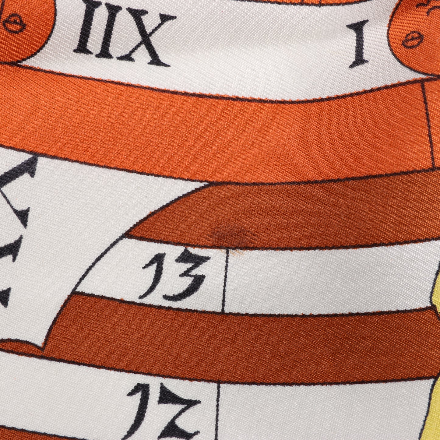 Hermès Carré 90 " DIES ET HORE" Silk handkerchief in Black