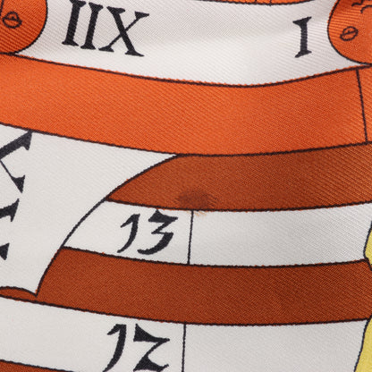 Hermès Carré 90 " DIES ET HORE" Silk handkerchief in Black