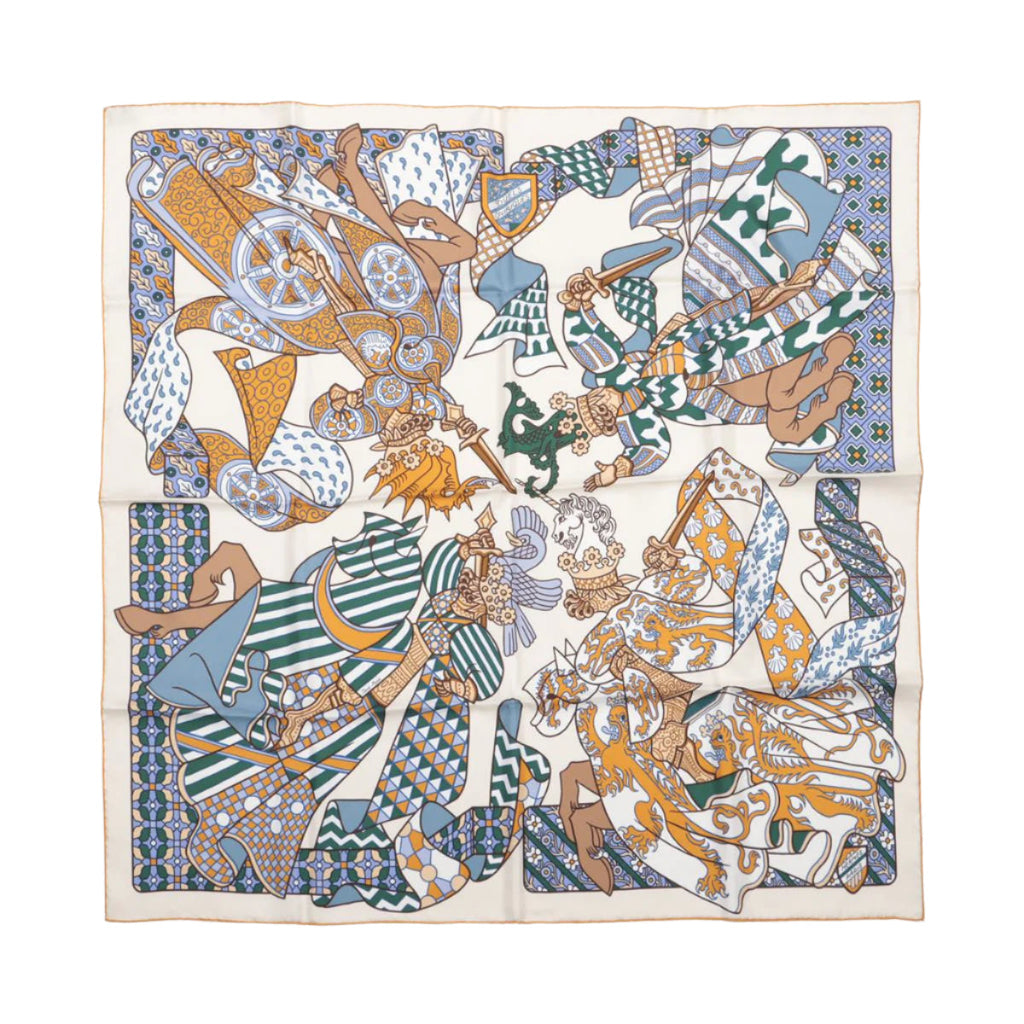 Hermès Carré 90 "DUELS ONIRIQUES" Silk handkerchief in Multicolor
