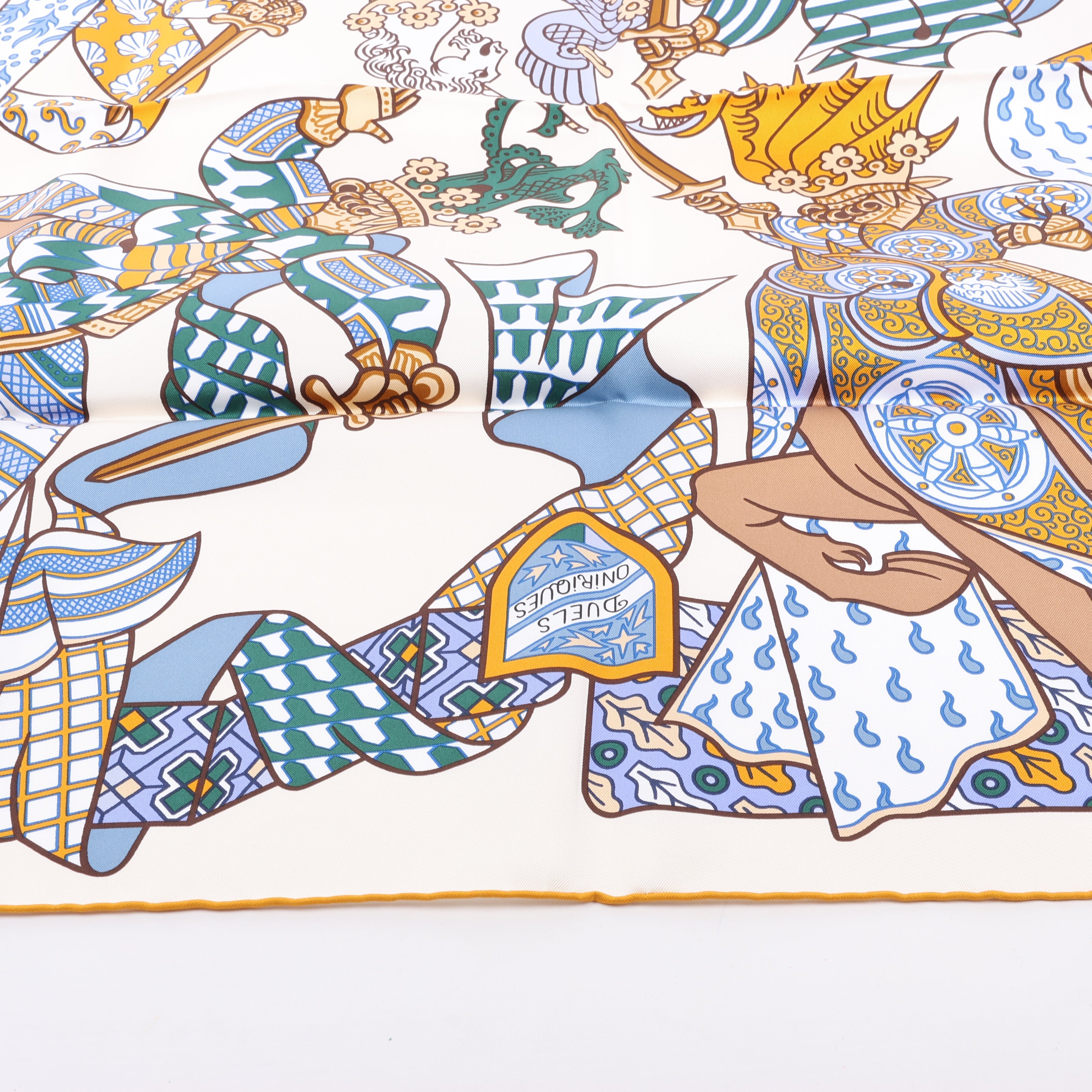 Hermès Carré 90 "DUELS ONIRIQUES" Silk handkerchief in Multicolor