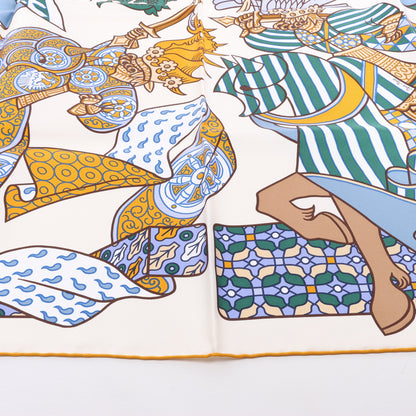Hermès Carré 90 "DUELS ONIRIQUES" Silk handkerchief in Multicolor