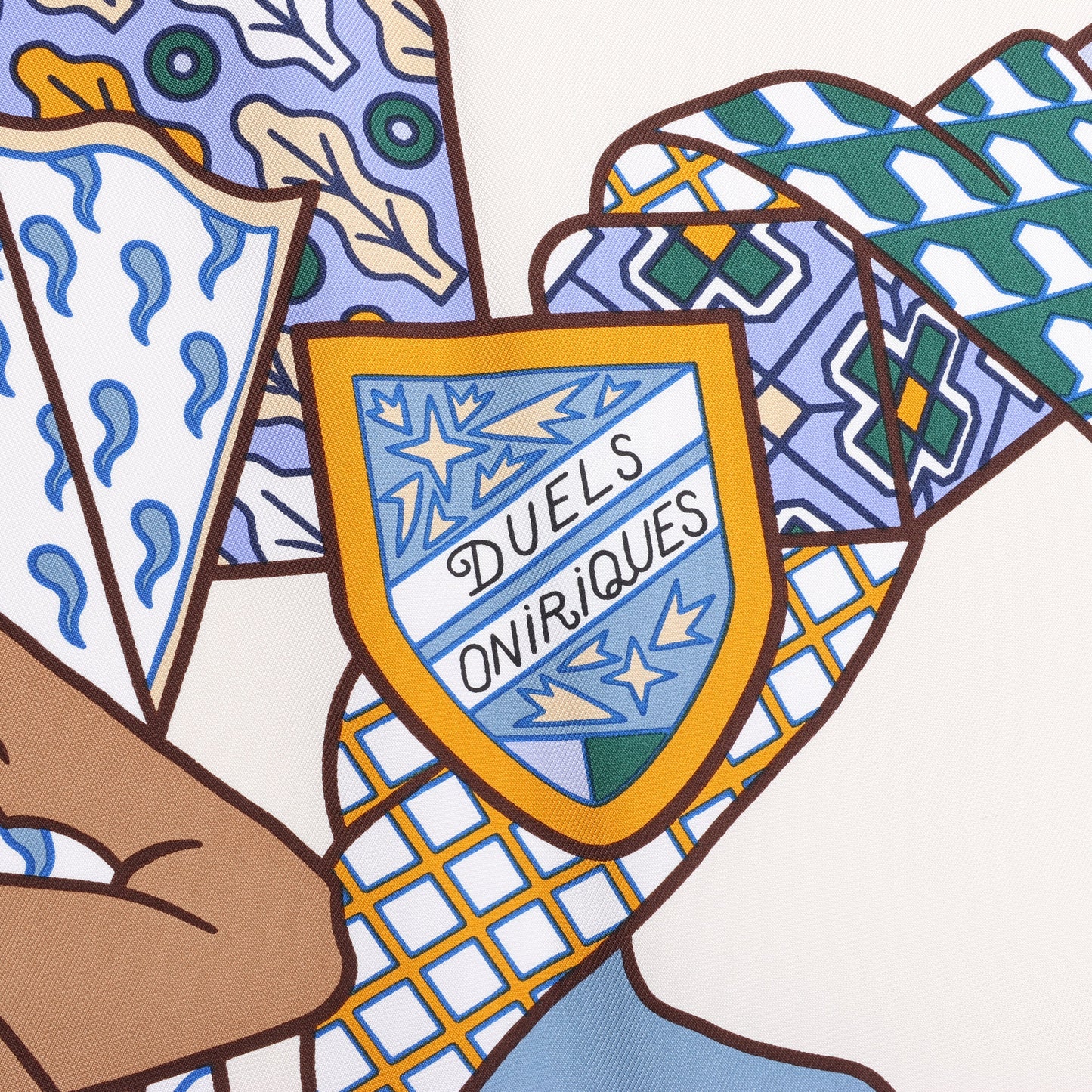 Hermès Carré 90 "DUELS ONIRIQUES" Silk handkerchief in Multicolor