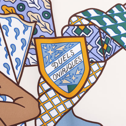 Hermès Carré 90 "DUELS ONIRIQUES" Silk handkerchief in Multicolor