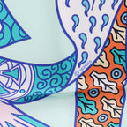 Hermès Carré 90 "DUELS ONIRIQUES" Silk handkerchief in Blue