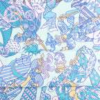 Hermès Carré 90 "DUELS ONIRIQUES" Silk handkerchief in Blue
