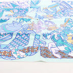Hermès Carré 90 "DUELS ONIRIQUES" Silk handkerchief in Blue