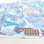 Hermès Carré 90 "DUELS ONIRIQUES" Silk handkerchief in Blue