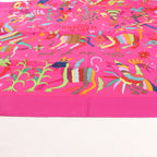 Hermès Carré 90 "Din tini ya Zue An" Silk handkerchief in Pink
