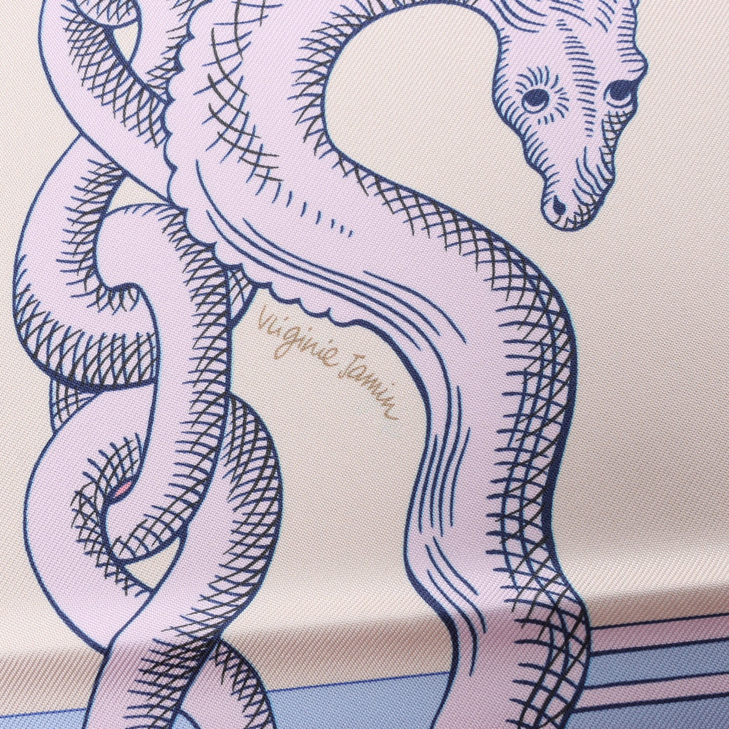 Hermès Carré Double face 90 "DELLA CAVALLERIA" 100% Silk Scarf in Pink