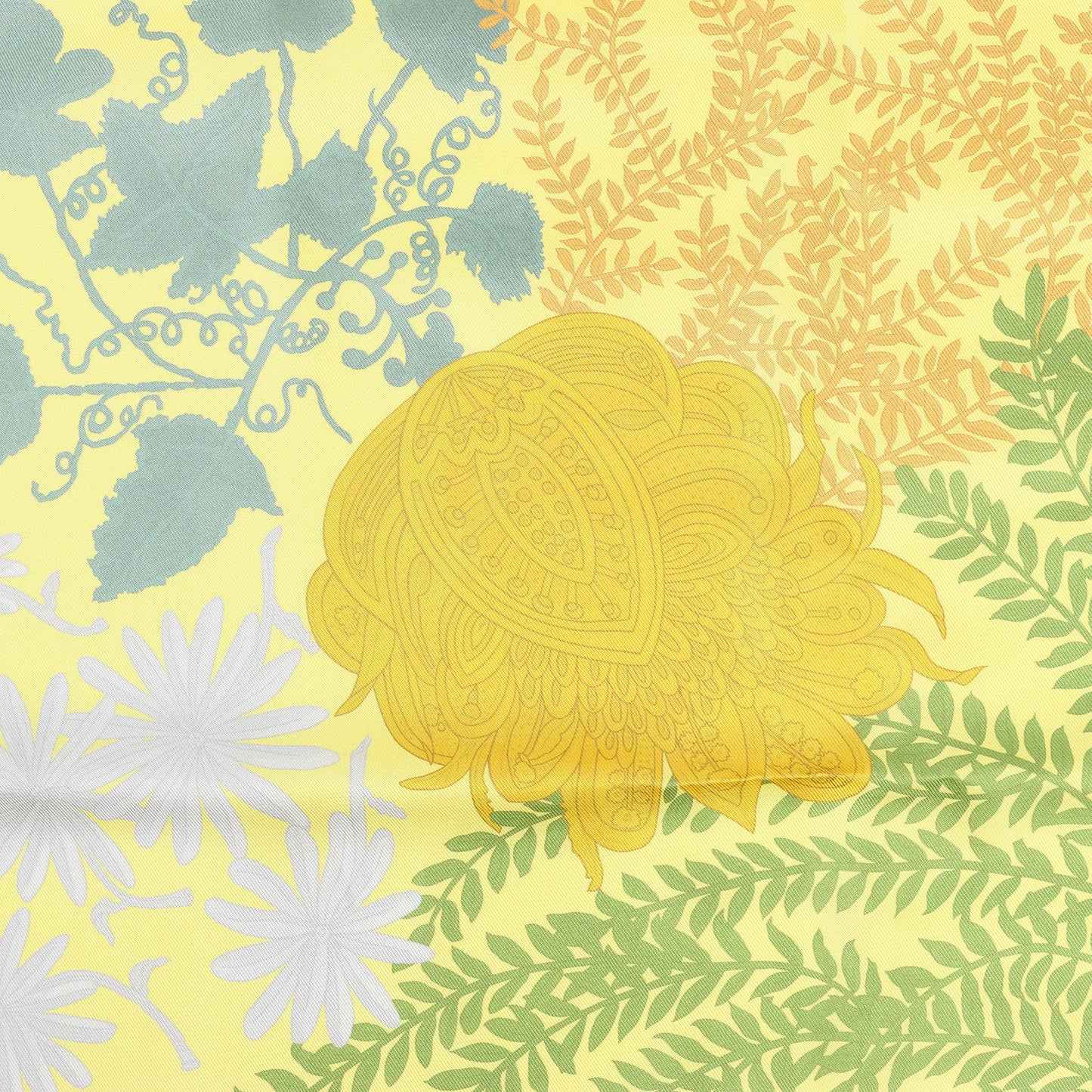 Hermès Carré Double face 90 "LES JARDIN DES PEINTRES" Silk handkerchief in Multicolor