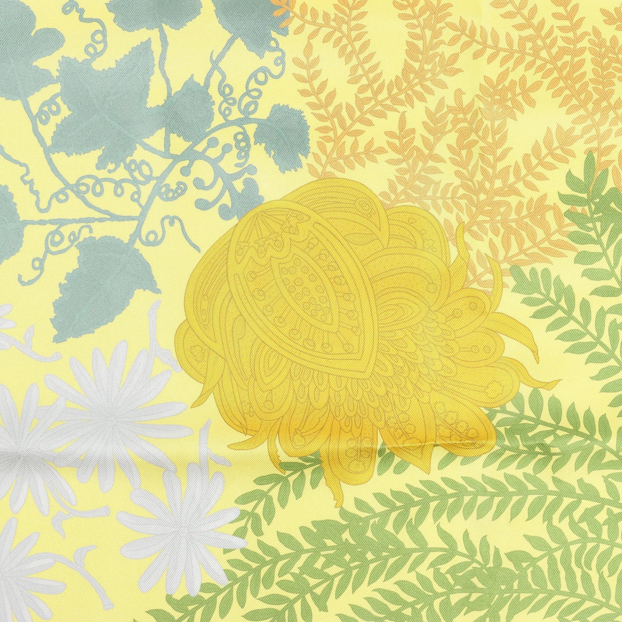 Hermès Carré Double face 90 "LES JARDIN DES PEINTRES" Silk handkerchief in Multicolor