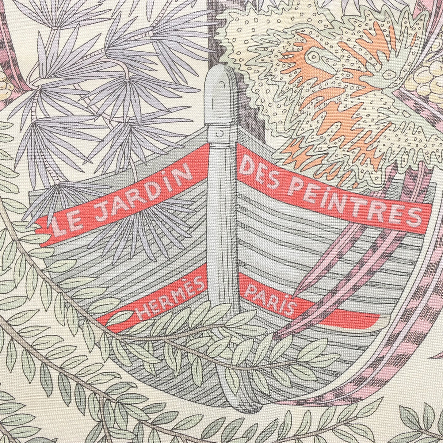 Hermès Carré Double face 90 "LES JARDIN DES PEINTRES" Silk handkerchief in Multicolor