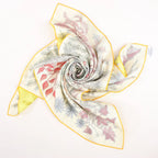 Hermès Carré Double face 90 "LES JARDIN DES PEINTRES" Silk handkerchief in Multicolor