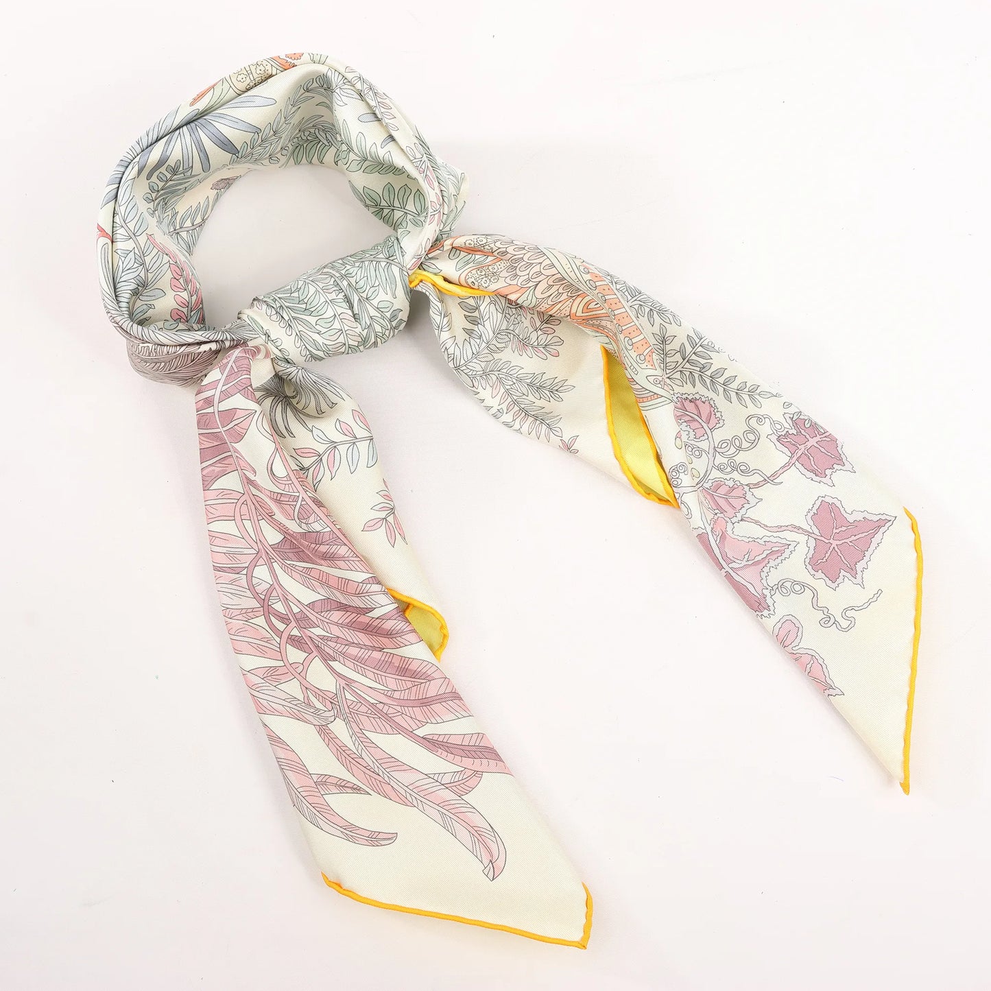 Hermès Carré Double face 90 "LES JARDIN DES PEINTRES" Silk handkerchief in Multicolor