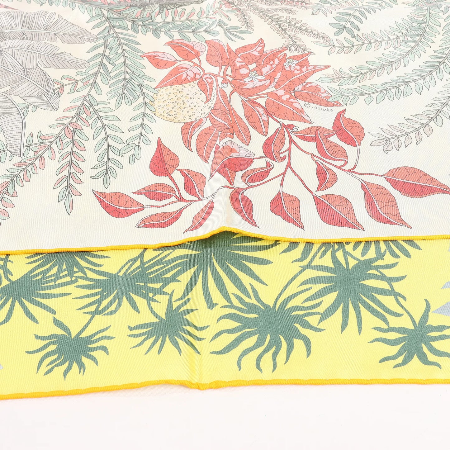 Hermès Carré Double face 90 "LES JARDIN DES PEINTRES" Silk handkerchief in Multicolor