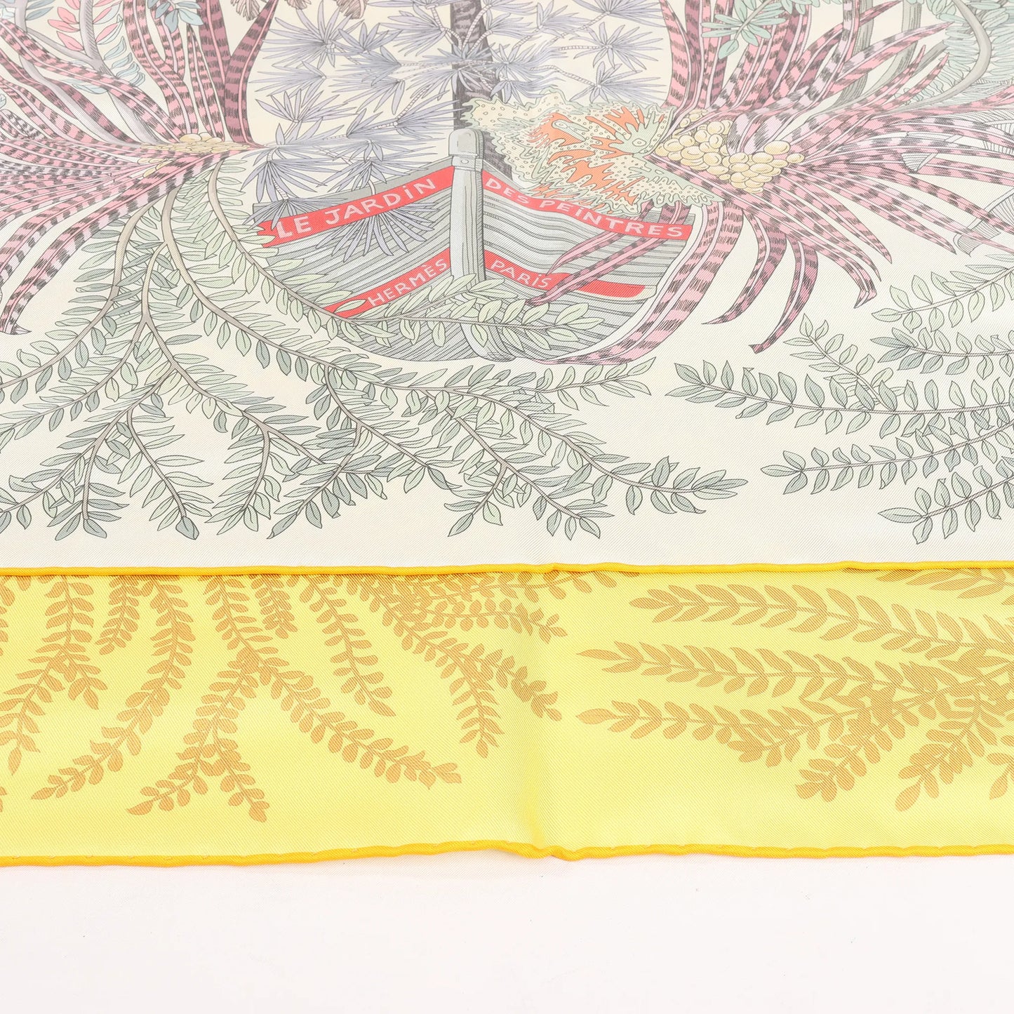 Hermès Carré Double face 90 "LES JARDIN DES PEINTRES" Silk handkerchief in Multicolor