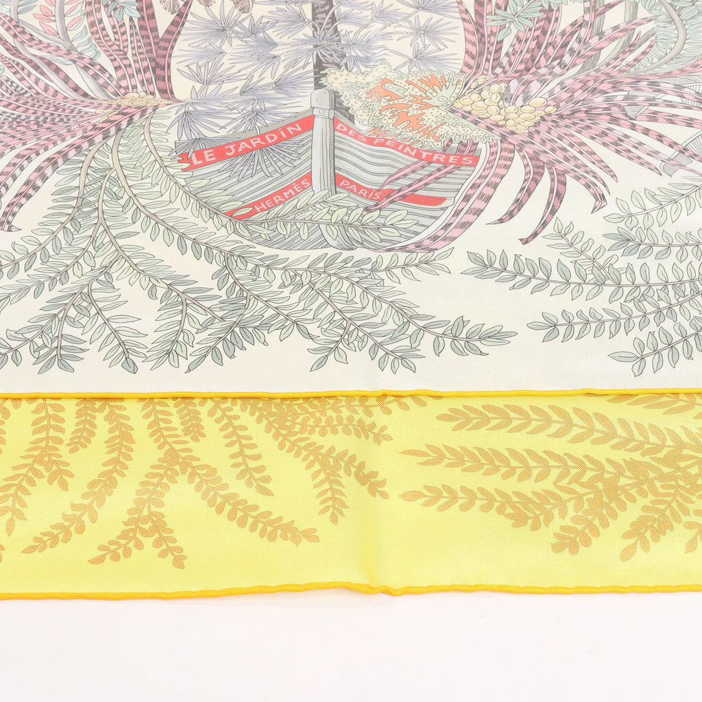 Hermès Carré Double face 90 "LES JARDIN DES PEINTRES" Silk handkerchief in Multicolor