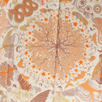 Hermès Carré 90 Double Face "le Charme d'Orphee Lured" Silk handkerchief in Yellow