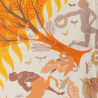 Hermès Carré 90 Double Face "le Charme d'Orphee Lured" Silk handkerchief in Yellow