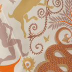 Hermès Carré 90 Double Face "le Charme d'Orphee Lured" Silk handkerchief in Yellow