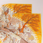 Hermès Carré 90 Double Face "le Charme d'Orphee Lured" Silk handkerchief in Yellow