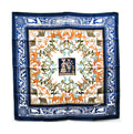 Hermès Carré 90 "EARLY AMERICA" 100% Silk Scarf in Navy
