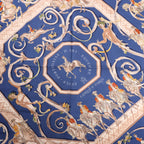 Hermès Carré 90 "ECOLE PORTUGAISE D'ART EQUESTRE" Silk handkerchief in Navy Blue