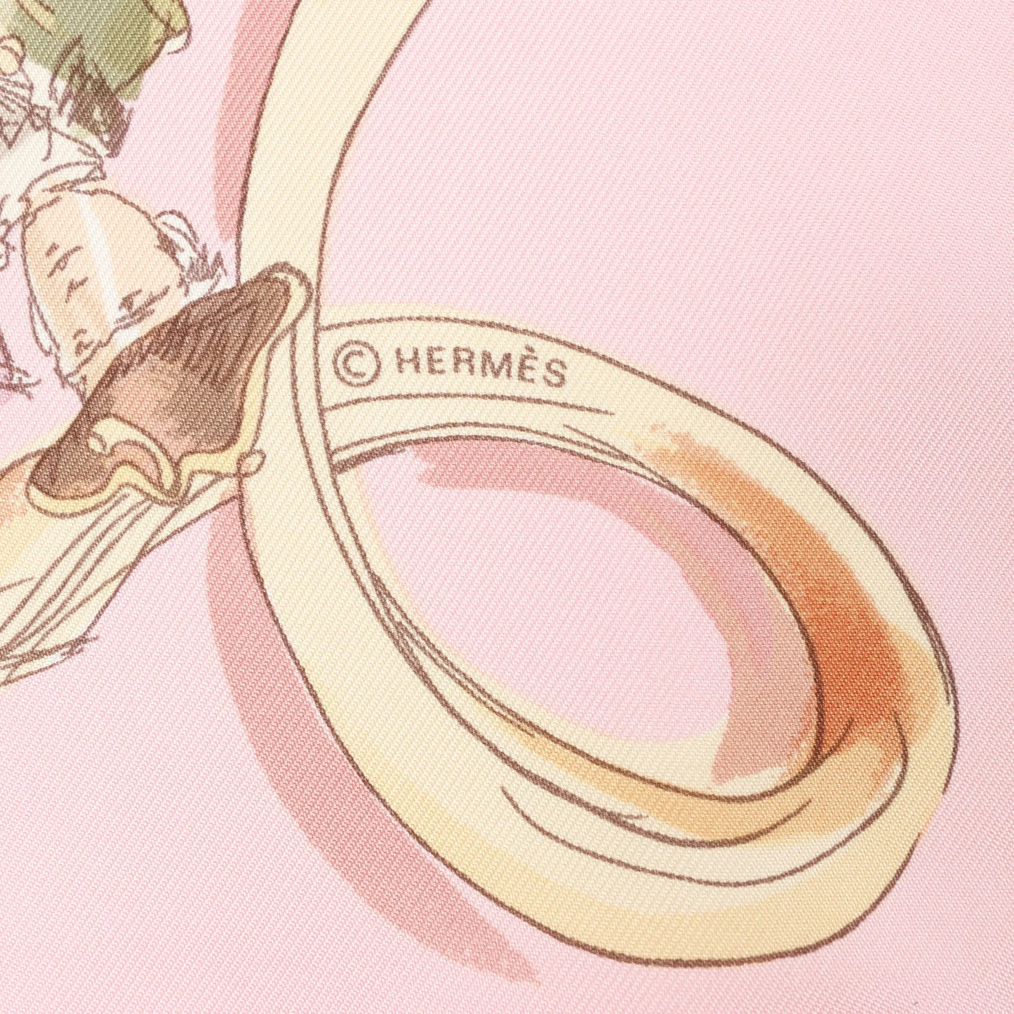 Hermès Carré 90 "ECOLE PORTUGAISE D'ART EQUESTRE" Silk handkerchief in Pink
