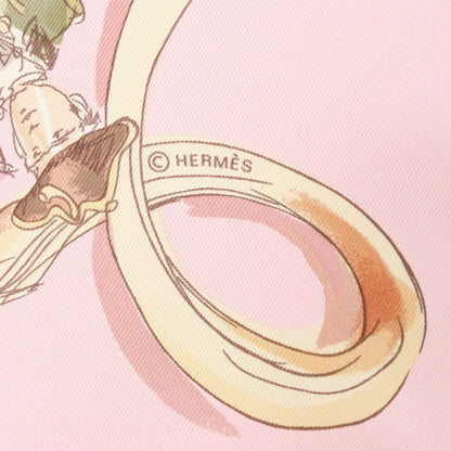 Hermès Carré 90 "ECOLE PORTUGAISE D'ART EQUESTRE" Silk handkerchief in Pink