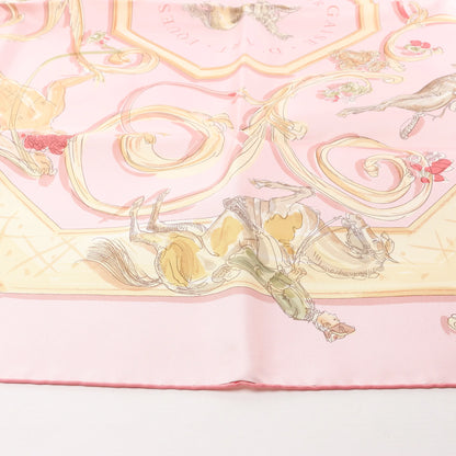 Hermès Carré 90 "ECOLE PORTUGAISE D'ART EQUESTRE" Silk handkerchief in Pink