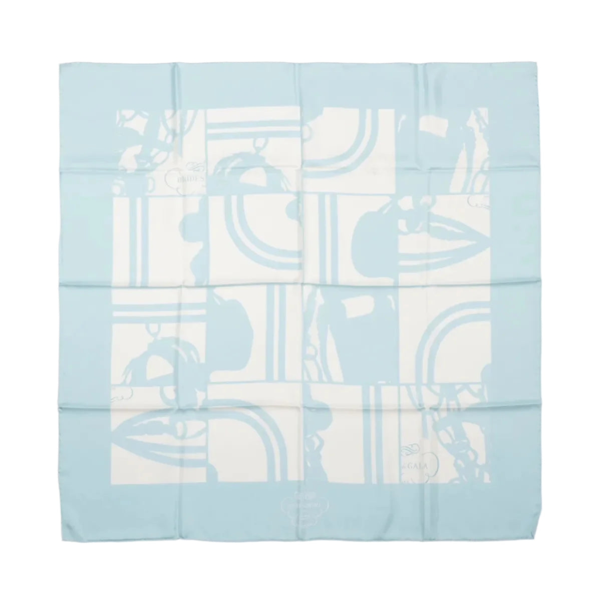 Hermès Carré 90 "EN DESORDRE" Foulard 100% Soie en Bleu