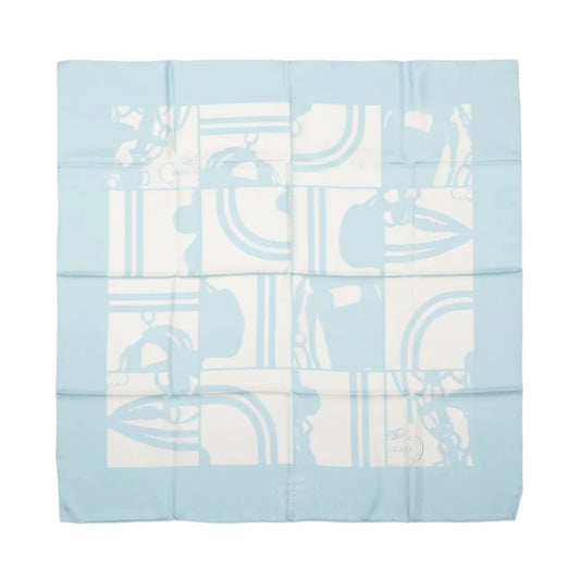 Hermès Carré 90 "EN DESORDRE" Foulard 100% Soie en Bleu
