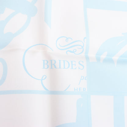 Hermès Carré 90 "EN DESORDRE" Foulard 100% Soie en Bleu