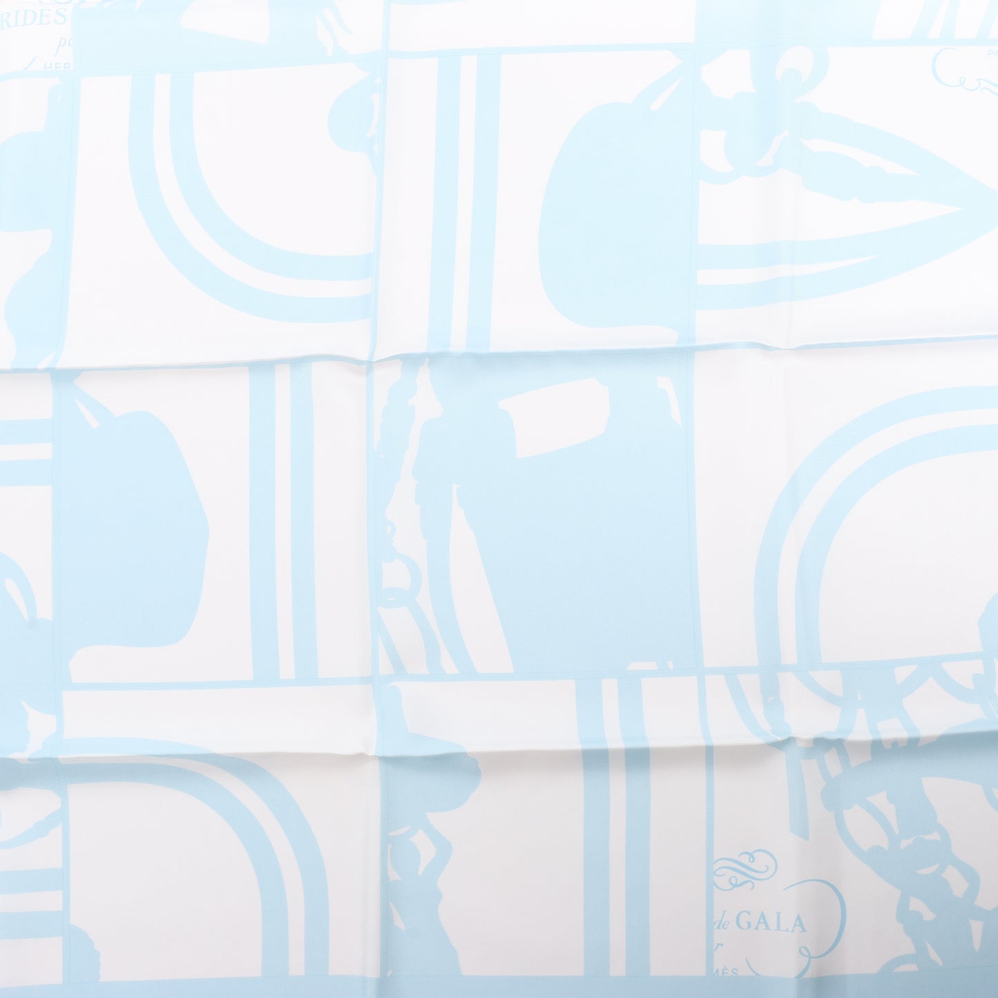 Hermès Carré 90 "EN DESORDRE" Foulard 100% Soie en Bleu