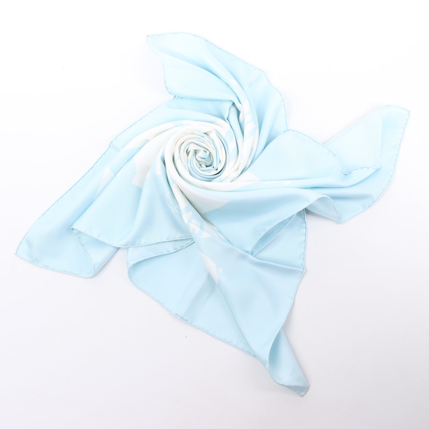Hermès Carré 90 "EN DESORDRE" Foulard 100% Soie en Bleu