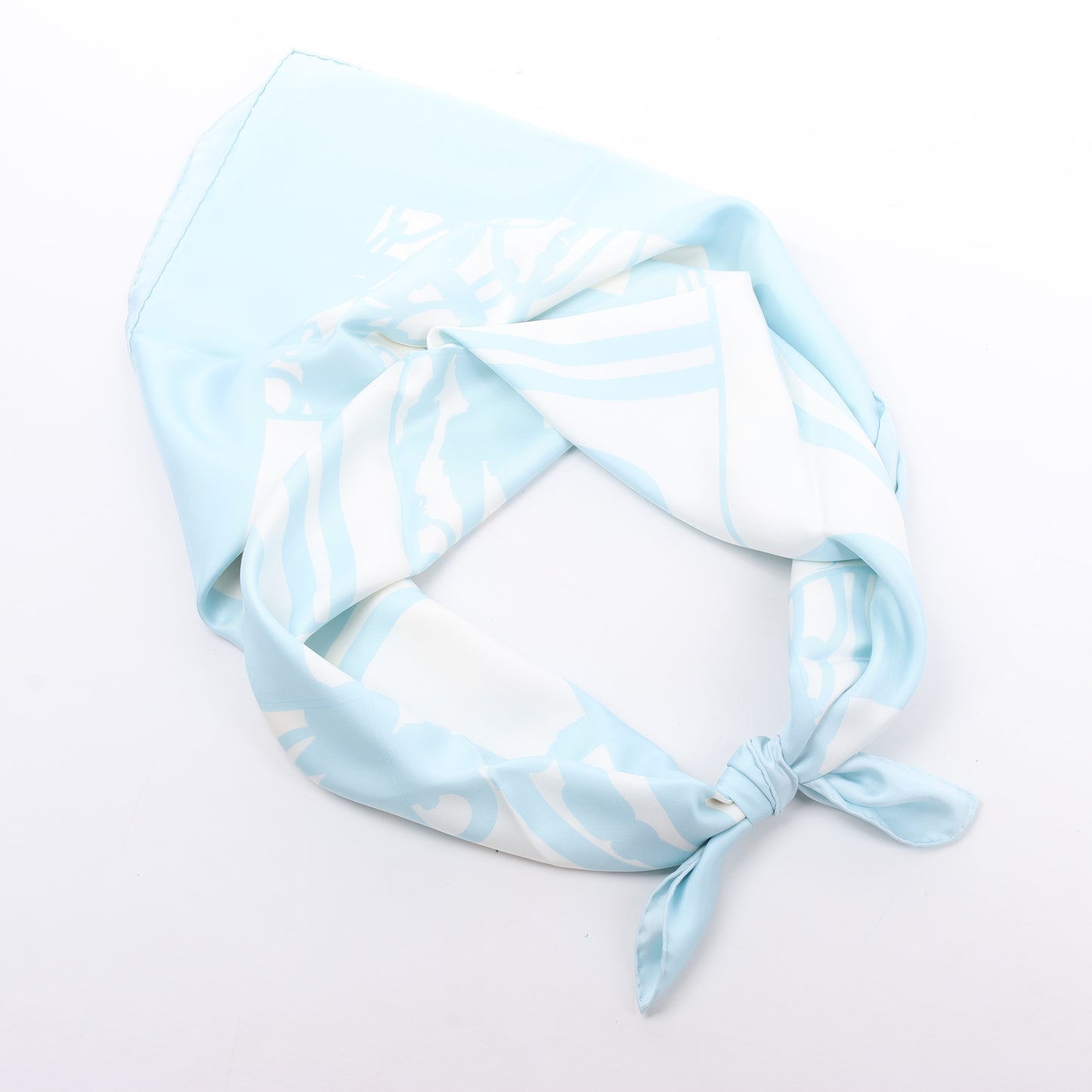 Hermès Carré 90 "EN DESORDRE" Foulard 100% Soie en Bleu