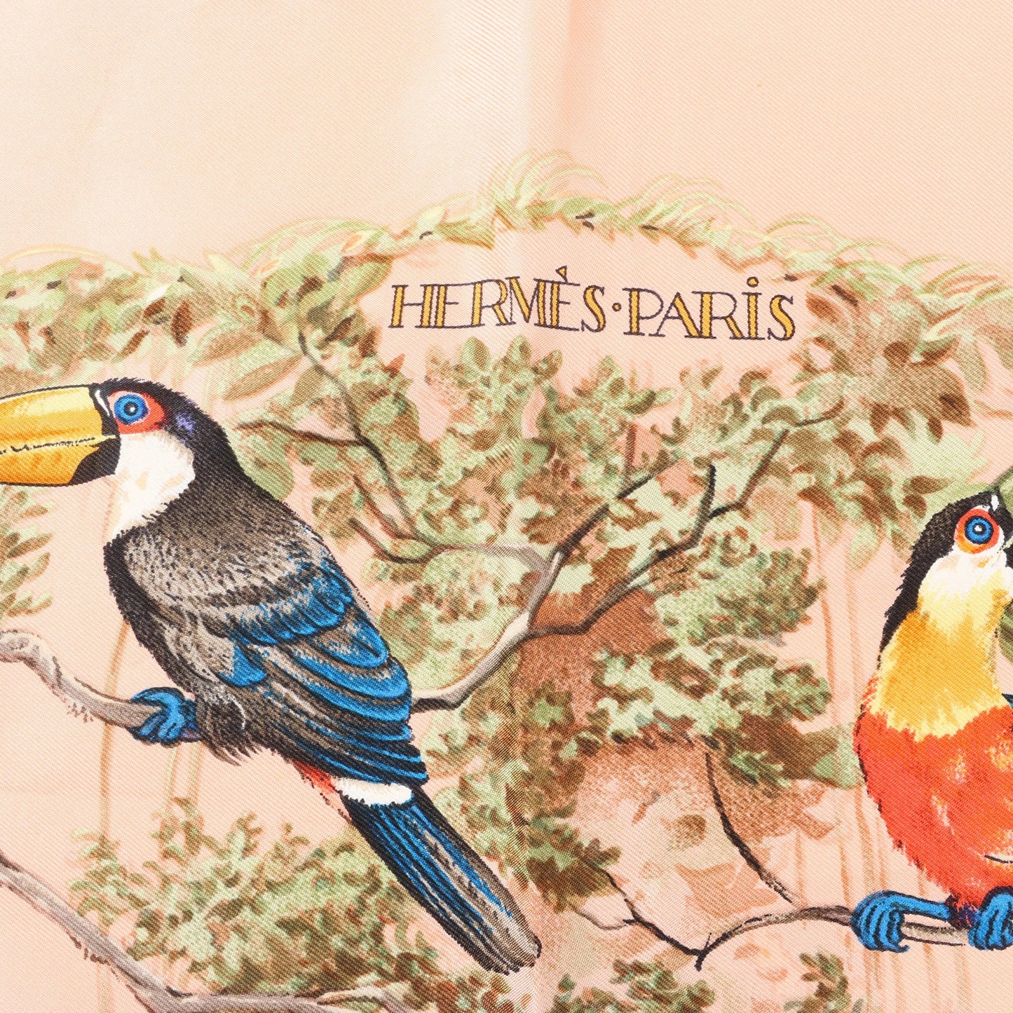 Hermès Carré 90 "EQUATEUR" Silk handkerchief in Pink