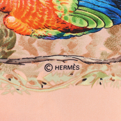 Hermès Carré 90 "EQUATEUR" Silk handkerchief in Pink