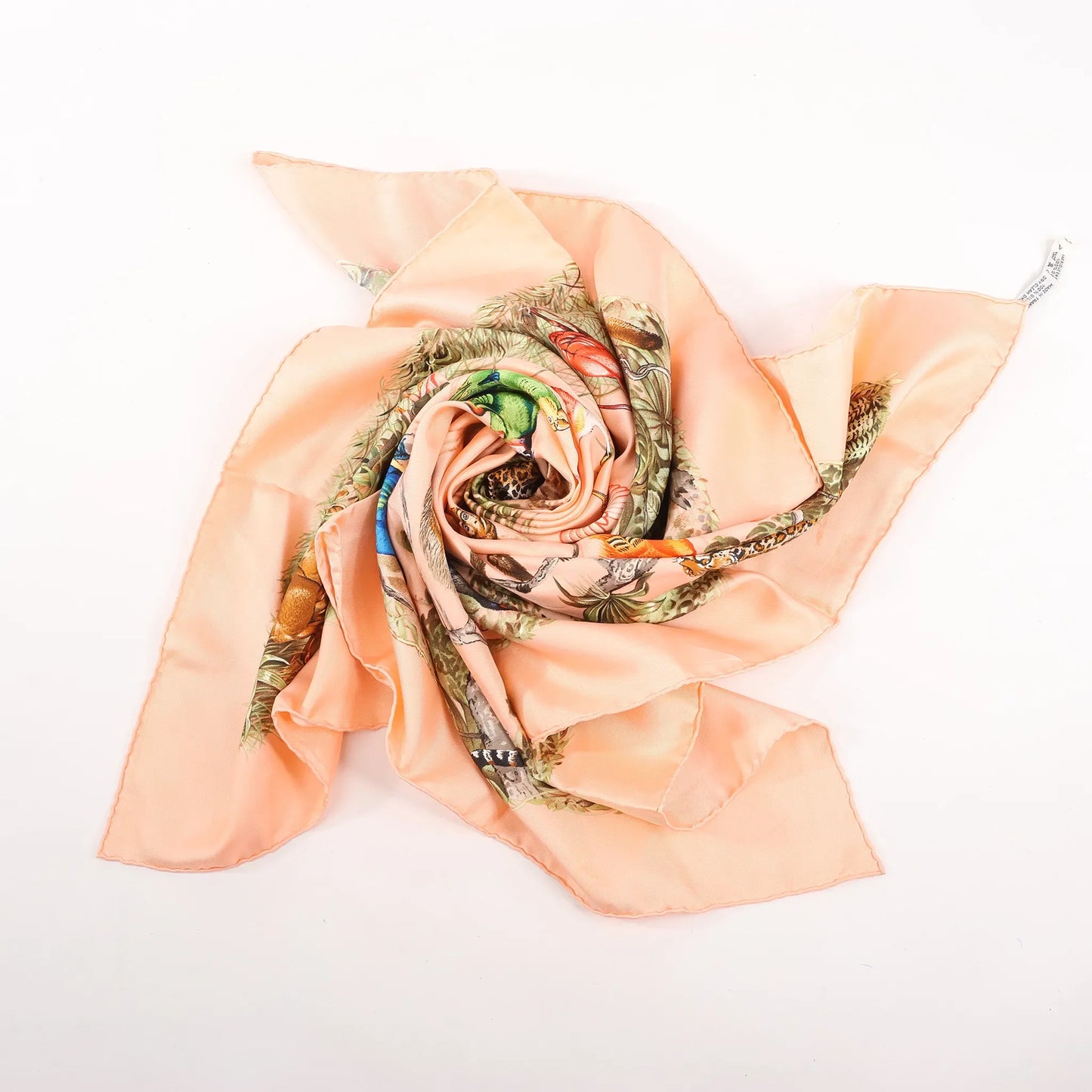 Hermès Carré 90 "EQUATEUR" Silk handkerchief in Pink