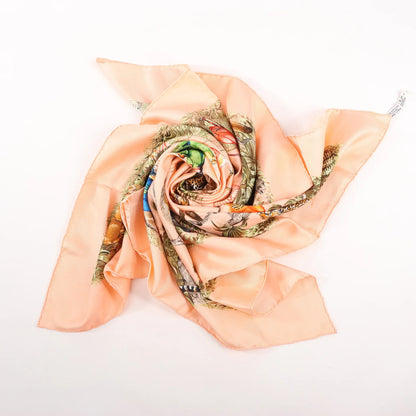 Hermès Carré 90 "EQUATEUR" Silk handkerchief in Pink