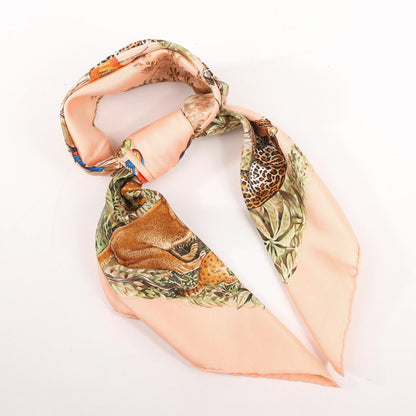 Hermès Carré 90 "EQUATEUR" Silk handkerchief in Pink