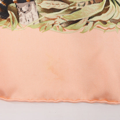 Hermès Carré 90 "EQUATEUR" Silk handkerchief in Pink