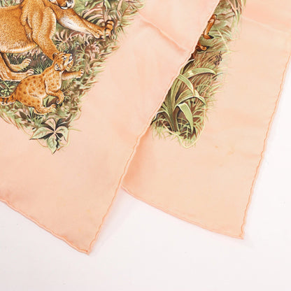 Hermès Carré 90 "EQUATEUR" Silk handkerchief in Pink