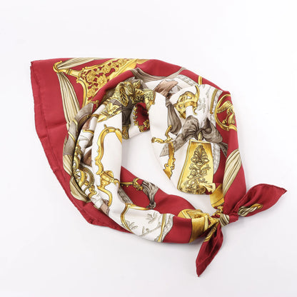 Hermès Carré 90 "ETRIERS" Silk handkerchief in Red